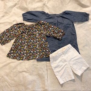Set of three items. Shorts + Top + Dress
